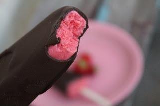Chocolate Dipped Strawberry Creamsicles Chocolate Dipped Strawberry Creamsicles