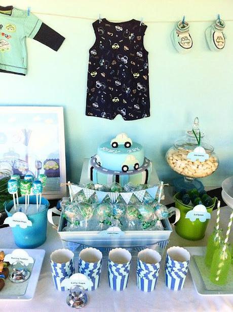 Car Themed Baby Shower by Candy Land Buffets