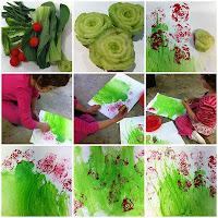 Bok Choy Rose Stamps