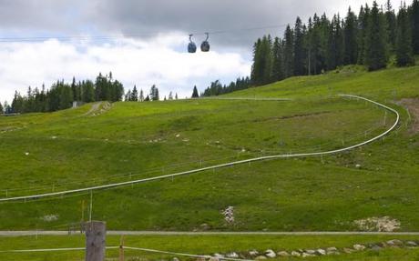 Summer sledding track at the Nassfeld region in Kärnten, Austria Summer sledding track at the Nassfeld region in Kärnten, Austria