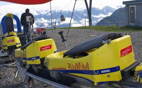 cars that go down the mountain track in the nassfeld region cars that go down the mountain track in the nassfeld region