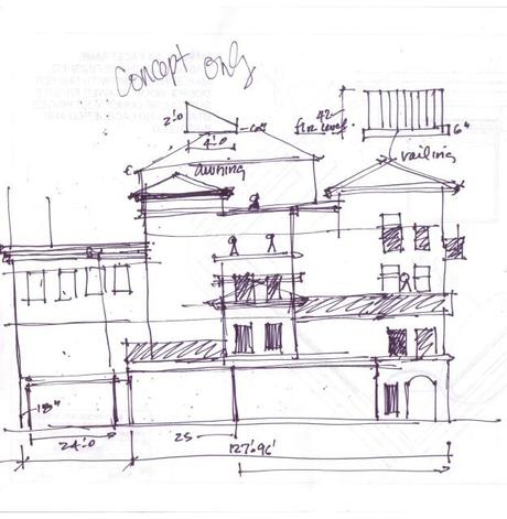 Architectural Hand Drawing Sketches