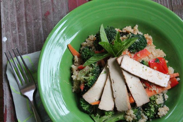 Quinoa Stir Fry with Ginger Peanut Sauce Quinoa Stir Fry with Ginger Peanut Sauce