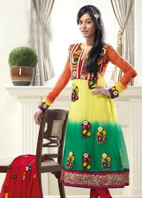 Glamorous Anarkali Frocks Designs 2012 For Eid Summer