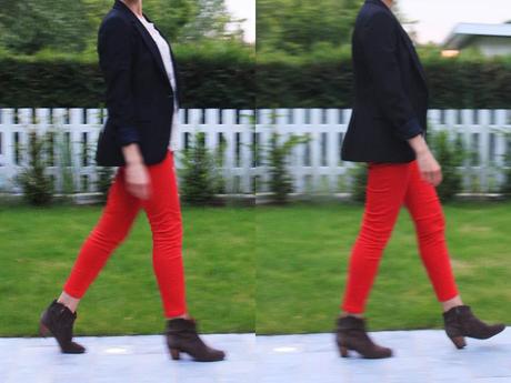 zara red jeans