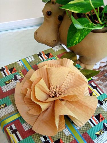 Coffee Filter Flower Tutorial Coffee Filter Flower Gift Topper