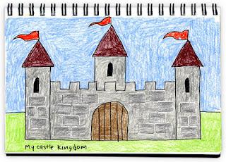Textured Castle Drawing