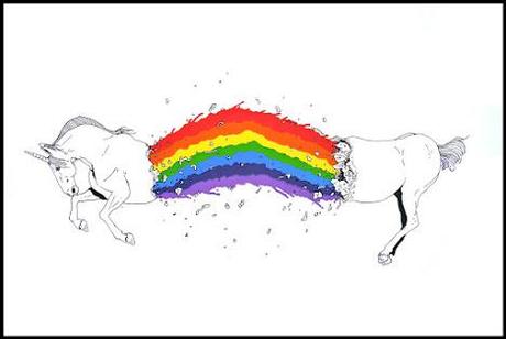 LUSH 'Colourful Guts' Unicorn Print LUSH 'Colourful Guts' Unicorn Print