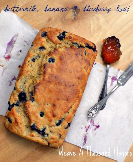 Buttermilk, Banana & Blueberry Loaf-2