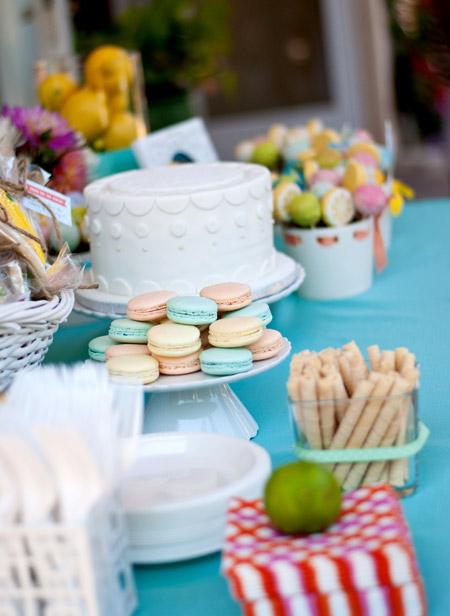 retro citrus bridal shower: dessert table PHOTOS // Retro Citrus Bridal Shower