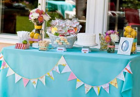 retro citrus bridal shower: dessert table PHOTOS // Retro Citrus Bridal Shower