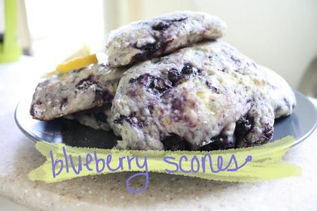 on blueberry scones...