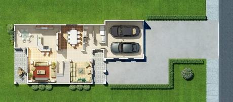 2D Lower House Building Floor Plan