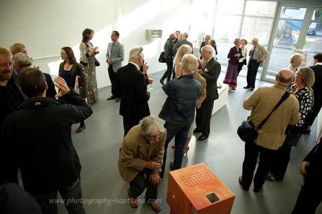 Event photo - exhibition of work by professor Bill Scott at the Edinburgh Sculpture Workshop's open evening