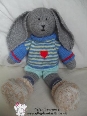 Oscar the knitted rabbit