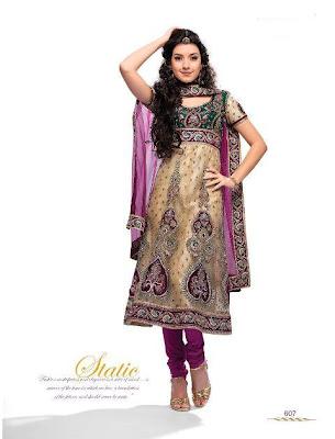 Latest Embroidered Anarkali Frocks Collection For Bridal 2012