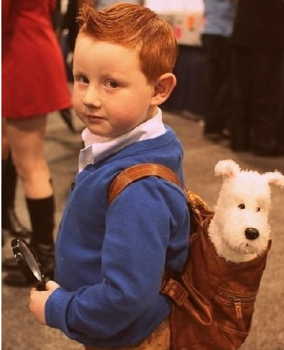 Kids imitating film characters sees a very convincing Tintin