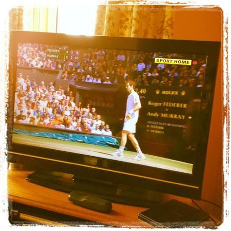 Andy Murray on Centre Court, 2012 Wimbledon Final.