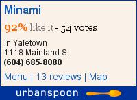 Minami on Urbanspoon