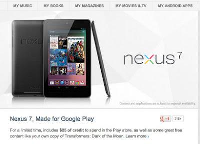 Google Nexus 7 best-selling in United States