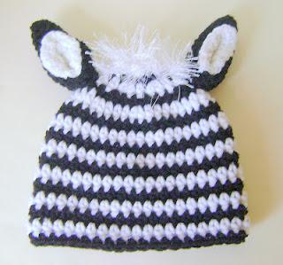 Newborn Zebra Photo Prop Hat