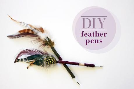 DIY feather pens