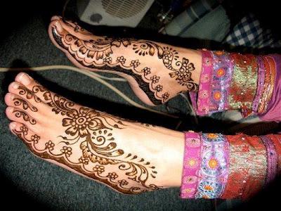 Latest Pakistani Eid Feet Mehndi Designs 2012