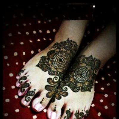 Latest Pakistani Eid Feet Mehndi Designs 2012