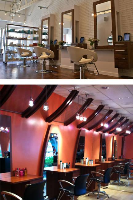 Interior design of hair salons