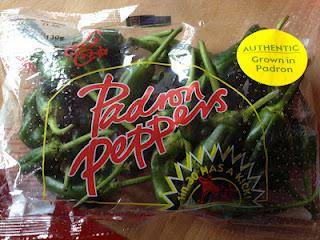 Bag of Padron peppers from Waitrose A bag of Padron pepers from Waitrose imported from Spain