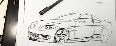 BMW car sketch tutorial