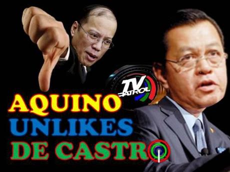 Aquino Unlikes De Castro