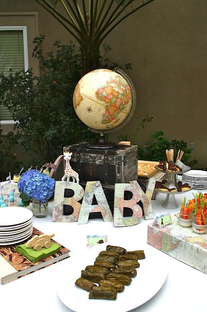 Around the World Themed Baby Shower by Sweet Pop Studio