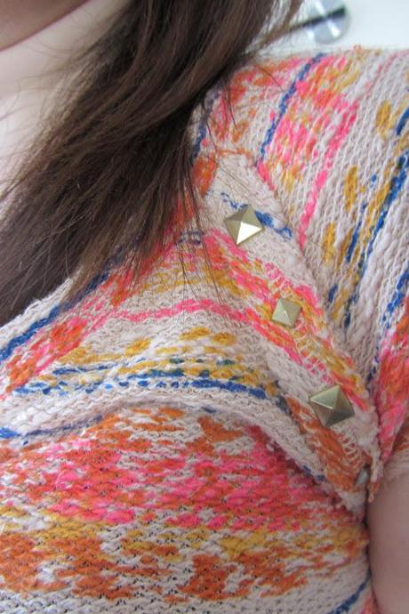 OOTD|| Zara multi-coloured knitted T-shirt