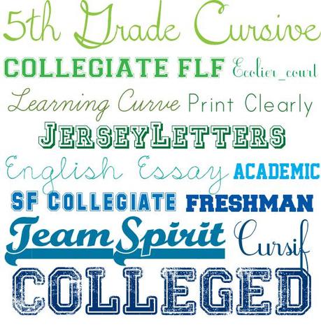free back-to-school fonts!