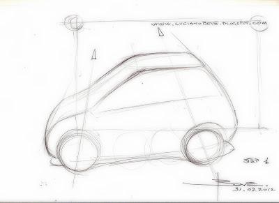 Car sketch tutorial top perspective by Luciano Bove
