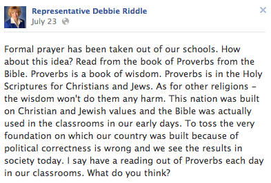 A Texas Republican (Who Else?) Thinks Schools Need Mandatory Bible Reading
