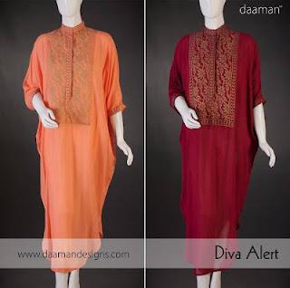Daaman Eid Dresses  for ladies 2012