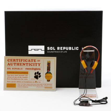 Headphones for Cats certificate of authenticity: © Sol Republic Headphones for Cats certificate of authenticity: © Sol Republic