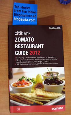 Book Review: Zomato Restaurant Guide 2012 Bangalore