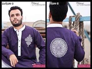 Sparkles Men’s Printed Kurta Shalwar Eid Collection 2012