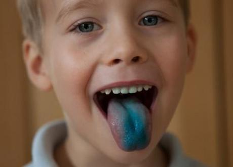 This kid could win an Olympic medal with that blue tongue.