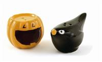 Raven & Pumpkin Halloween Salt & Pepper Shakers