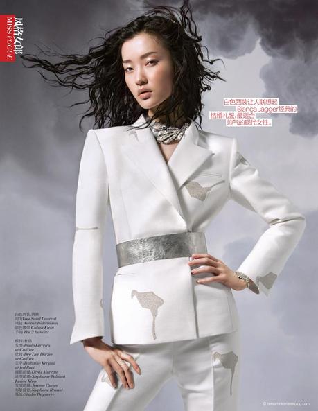 Du-Juan-Benjamin-Kanarek-VOGUE-China-Modern-White-Sept-2012-1 Super Model Du Juan in Modern White Photographed by Benjamin Kanarek for VOGUE China