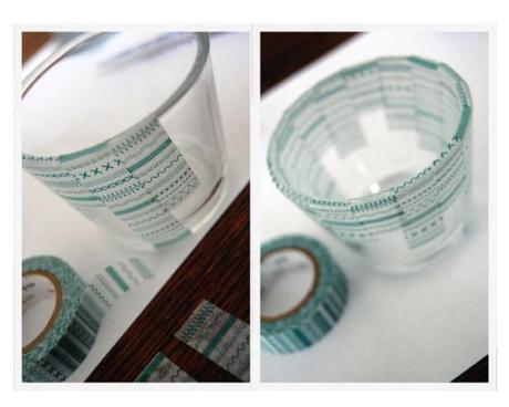 DIY tutorial: Washi tape tealight votives