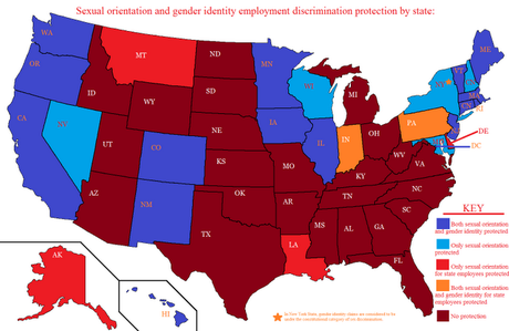 sexual orientation and gender identity employment discrimination protection by state