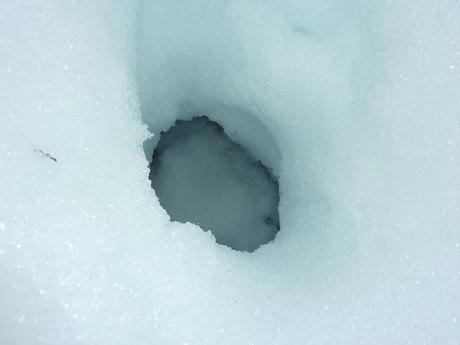 hole in the snow
