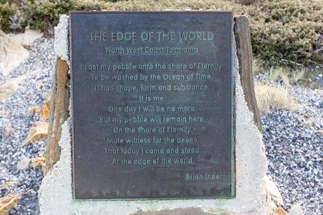 the edge of the world sign at gardiner point