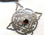 Sterling Silver Mandala, Nepal Mandala, Buddhist Necklace,Tibet Mandala Necklace, Garnet Mandala, Handmade Nepal Jewelry by AnnaArt72 - Annaart72 Sterling Silver Mandala, Nepal Mandala, Buddhist Necklace,Tibet Mandala Necklace, Garnet Mandala, Handmade Nepal Jewelry by AnnaArt72 - Annaart72