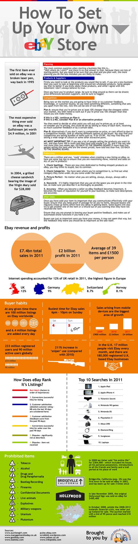 Infographic on Setting Up An Ebay Store